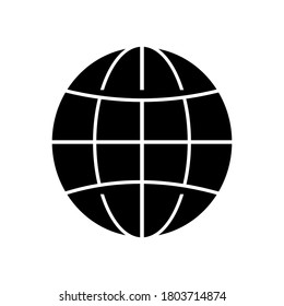 
icono del globo en un fondo blanco. ilustración vectorial