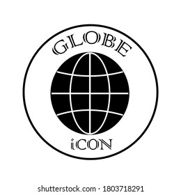 Globus-Symbol auf weißem Hintergrund. Vektorgrafik