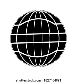 Globus-Symbol auf weißem Hintergrund. Vektorgrafik