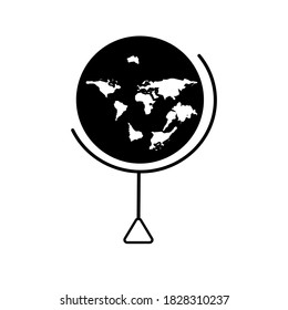 icono del globo en un fondo blanco. ilustración vectorial