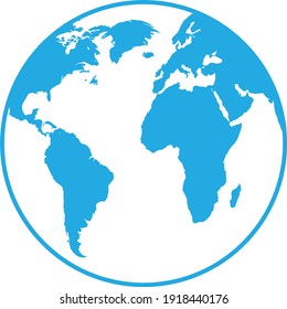 globe icon on white background. flat style. earth sign. 