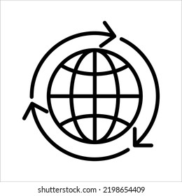globe icon on white background