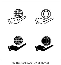 globe icon on white background, eps 10.