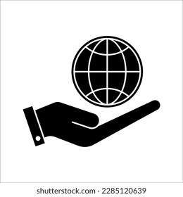 globe icon on white background, eps 10.