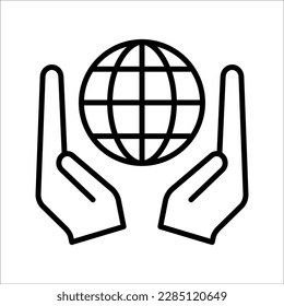 globe icon on white background, eps 10.