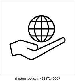Globus-Symbol auf weißem Hintergrund, eps10.