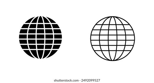 Globe icon on white background