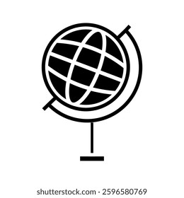Globe icon on white background