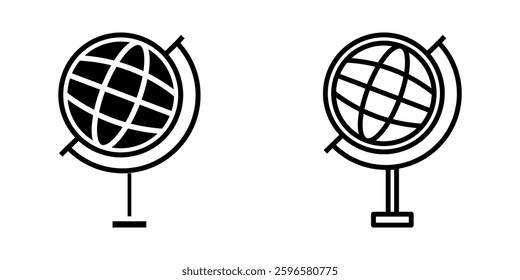 Globe icon on white background