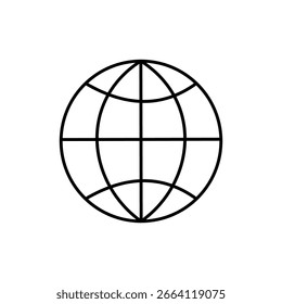 globe icon on white background