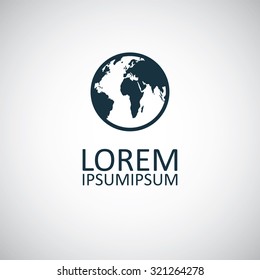 globe icon, on white background
