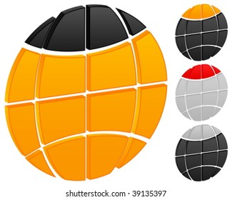 Globe icon on a white background. Vector illustration.