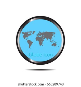 Globe icon  on white background