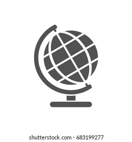 Globe icon on a white background