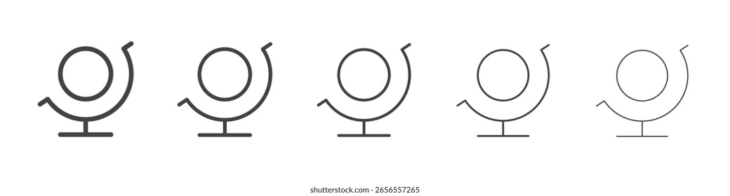 Símbolo de Vector de ilustración de contorno de icono de globo