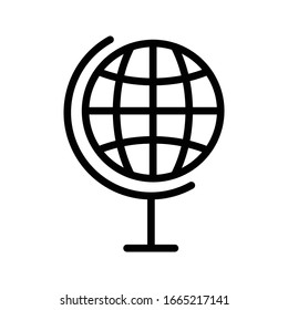 globe icon outline isolated vector illustration