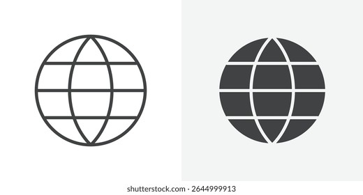 Icono de globo Esquema de signo de Vector