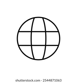Globe icon Outline vector for web ui