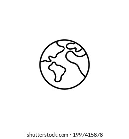 Globe icon. Planet, earth icon symbol vector illustration