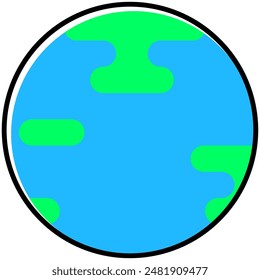 Globe Icon. Planet Earth Symbol. World Planet. Vector