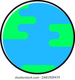 Globe Icon. Planet Earth Symbol. World Planet. Vector