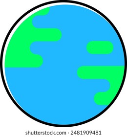 Globe Icon. Planet Earth Symbol. World Planet. Vector