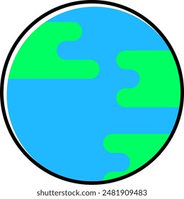 Globe Icon. Planet Earth Symbol. World Planet. Vector