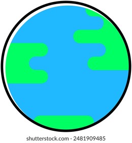 Globe Icon. Planet Earth Symbol. World Planet. Vector