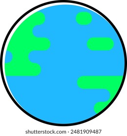 Globe Icon. Planet Earth Symbol. World Planet. Vector