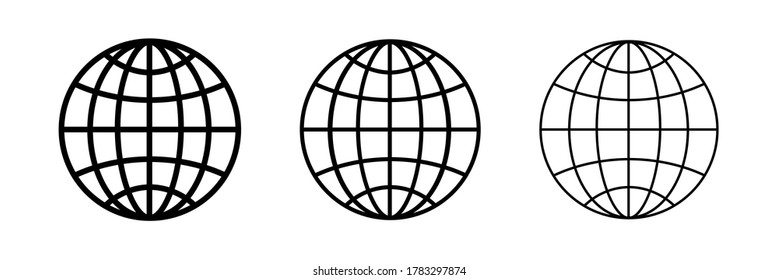 Globe icon. Planet earth icon vector illustration design. Web icon flat design set