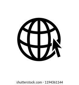Globe icon related to internet,online, browser software, apps