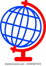 Globe Icon. Replaceable vector design.