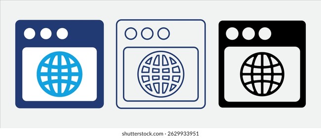 Globe icon representing internet and global access