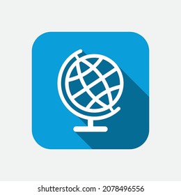 Globe icon. School globus symbol. Usage for web and mobile design.