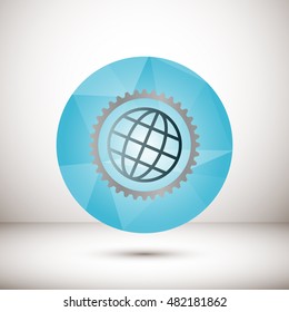The globe icon, Search Engine optimization concept, vector