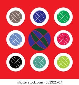 Globe Icon Set