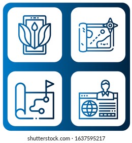 globe icon set. Collection of Ecology, Map, Website icons
