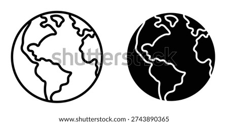 Globe icon set different style collection for web Ui. EPS10