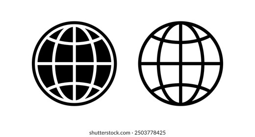 Globe icon set. flat illustration of vector icon