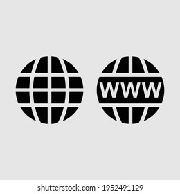 globe icon set isolated vector illustration