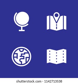 globe icon set. globe, map and ozone layer vector icon for graphic design and web