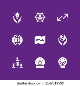 globe icon set. network, ecology and networking vector icon for graphic design and web