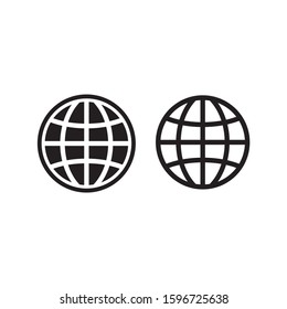 Globe icon set symbol, Web icon vector, Website, homepage icon