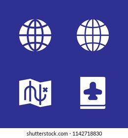 globe icon set. travel, internet and global vector icon for graphic design and web