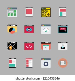 globe icon set. vector set about browser icons set.