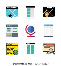 globe icon set. vector set about earth globe and browser icons set.