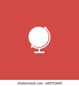 globe icon. sign design. red background