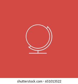 globe icon. sign design. red background
