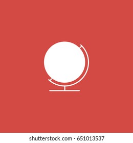 globe icon. sign design. red background