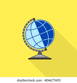 Globe icon sign flat